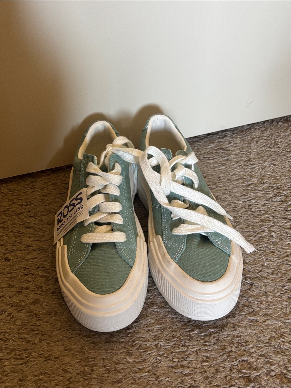 Converse womens Sage Green Canvas Sneakers with platform